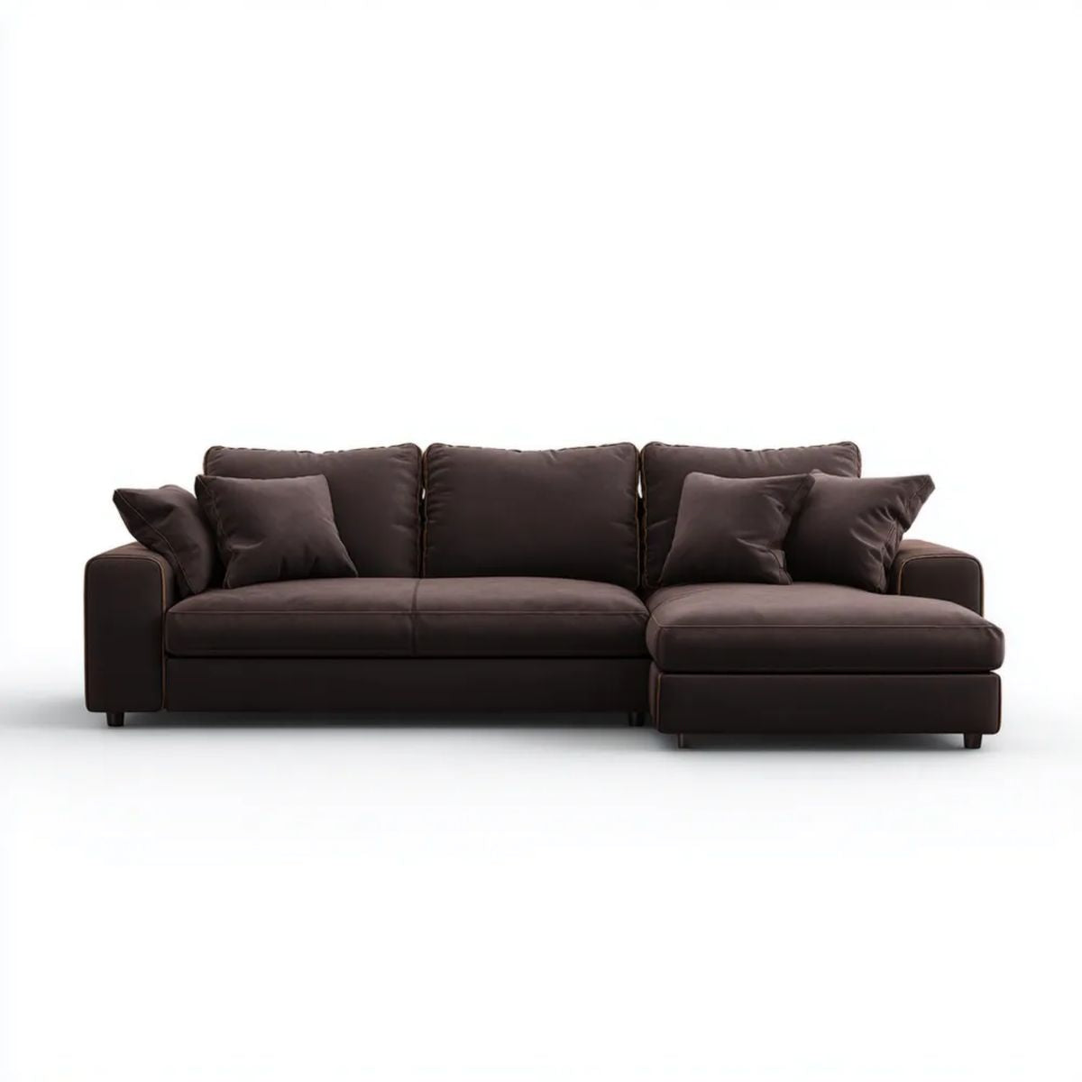 Sofa, 4-osobowa Belarbine PU Belarbine syntetyczna skórzana sofa, w kształcie litery L, 280 x 160 x 85 cm