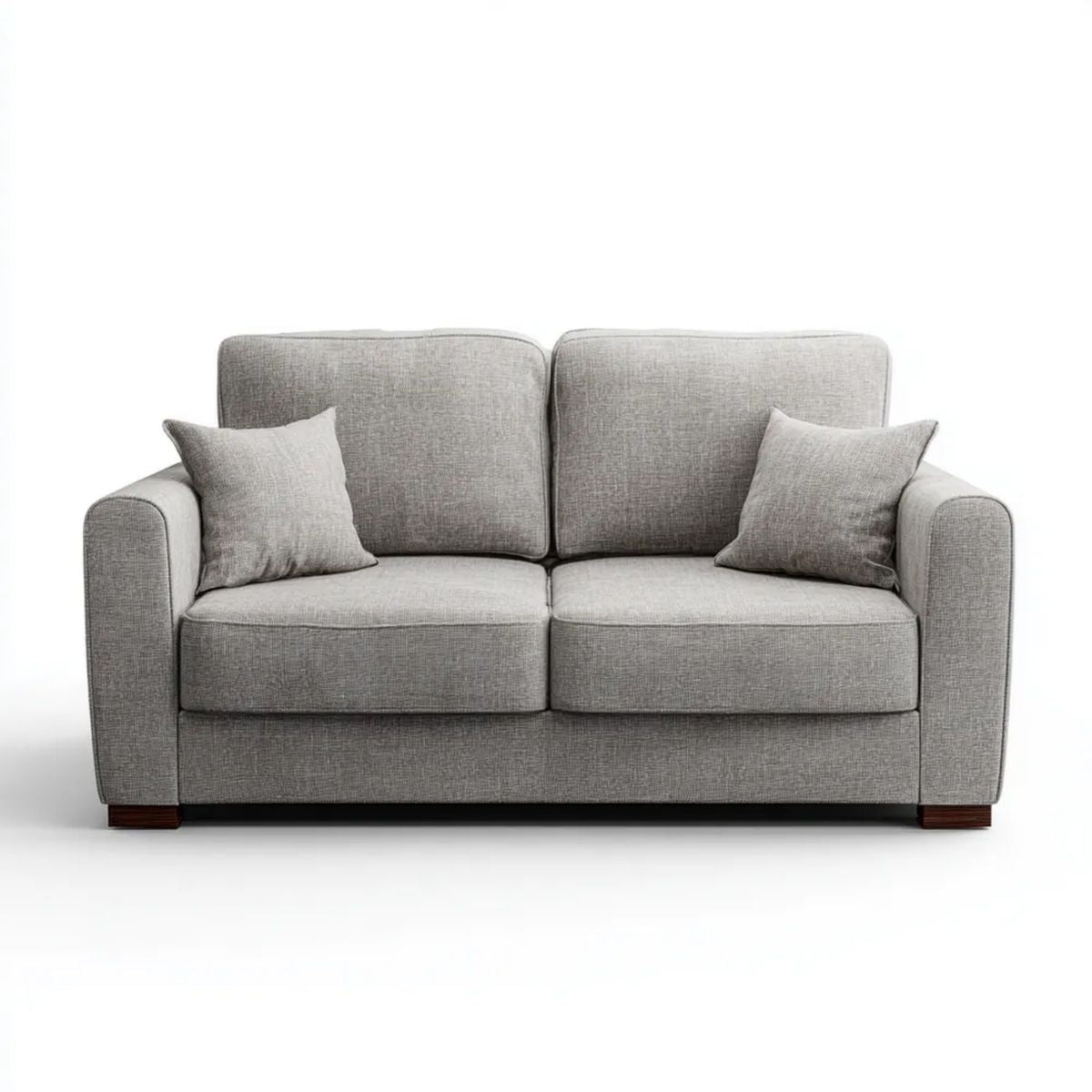 Sofa, 2-osobowa poliester sofa z sofą z sofą z sofą z sofą z sofą z sofą z sofą z ciemnym brunatem, 160 x 90 x 85 cm