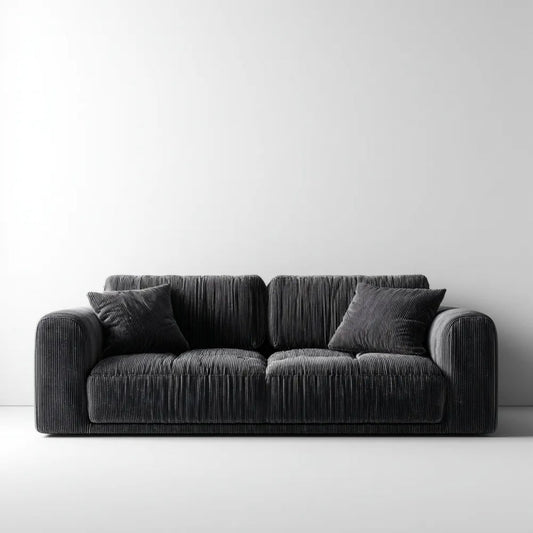 Sofa, 2-osobowa fotelik solarny szary antracyt w poliestrze żeliwo wiklinowe 180 x 90 x 78 cm