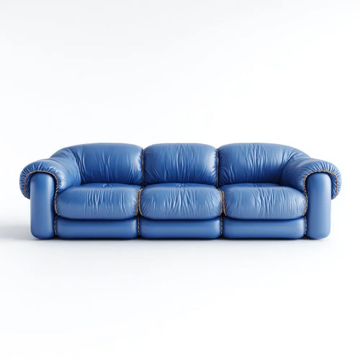 Sofa, 3-osobowa w kolorze niebieskim, 225 x 95 x 88 cm