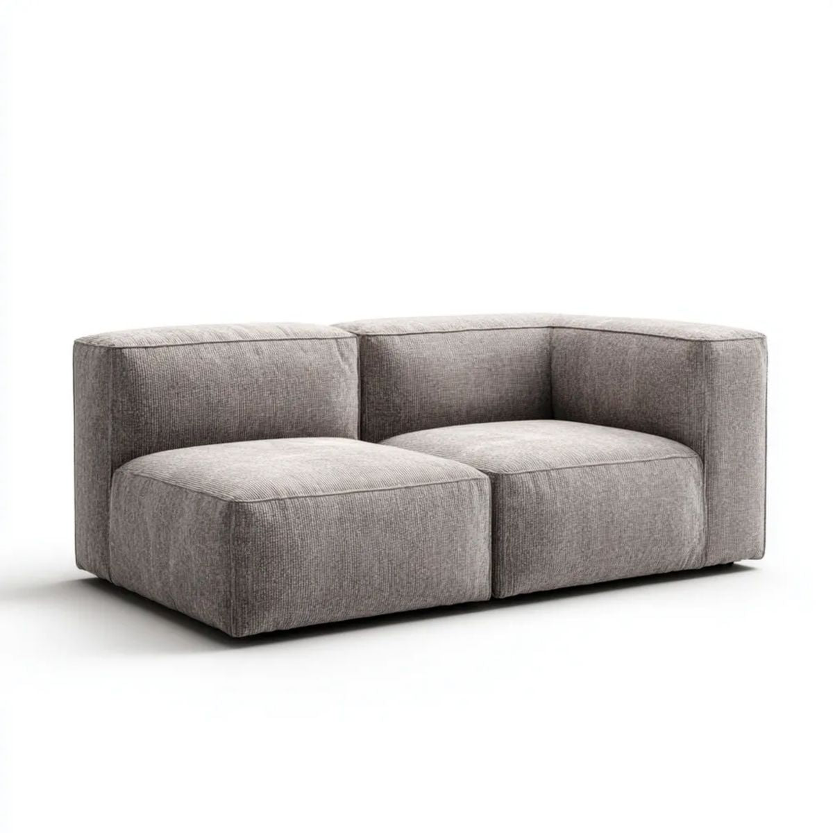 Sofa, 2-osobowa sofa w kolorze szarym tkaniny, 180 x 100 x 70 cm