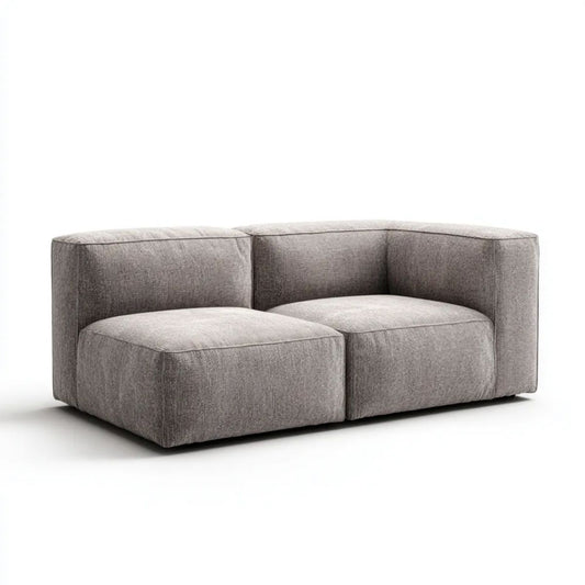Sofa, 2-osobowa sofa w kolorze szarym tkaniny, 180 x 100 x 70 cm