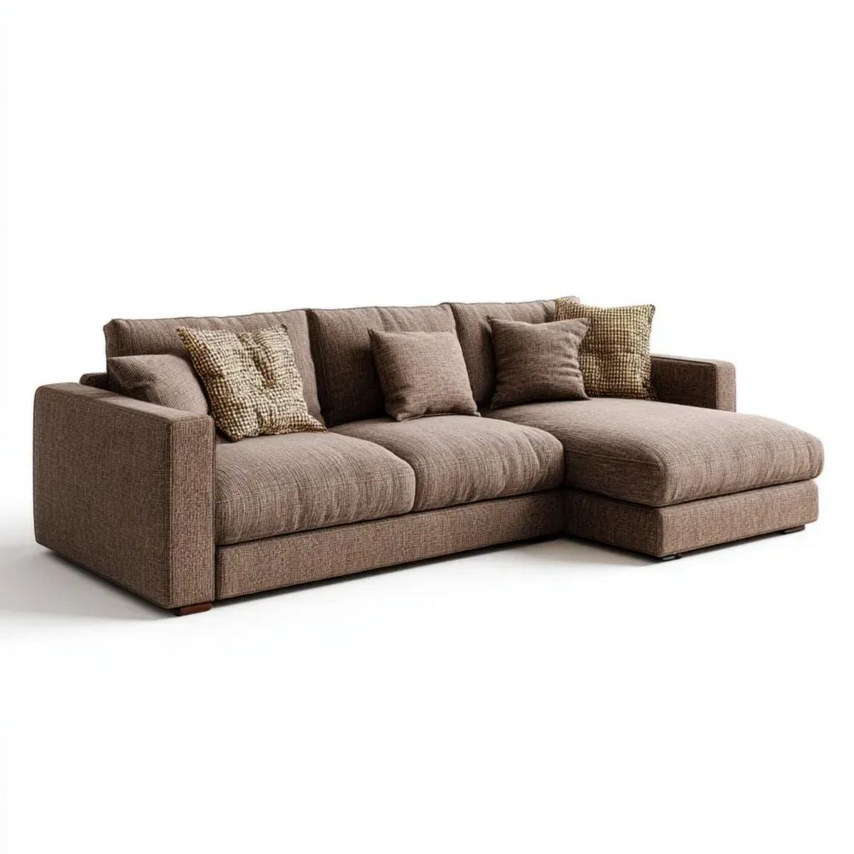 Sofa, 3-osobowa w kolorze hełmowym narożnik sofa w kolorze poliestrowym 280 x 160 x 85 cm